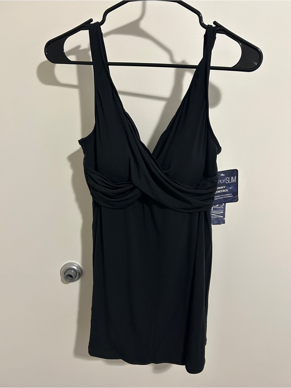 NEW! Modest Swim Dress Black Full Coverage Great Support Padded Medium NWT